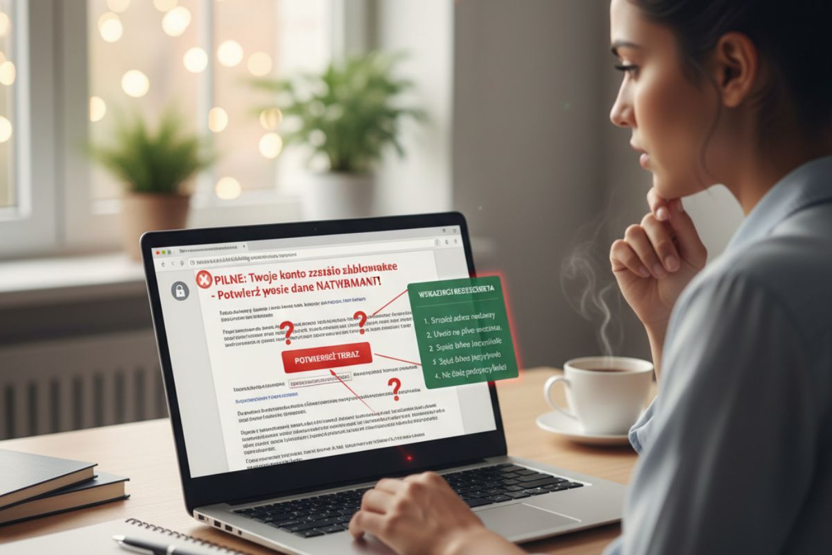 phishingowy e mail checklist rozpoznanie oszustwa cyberbezpieczenstwo