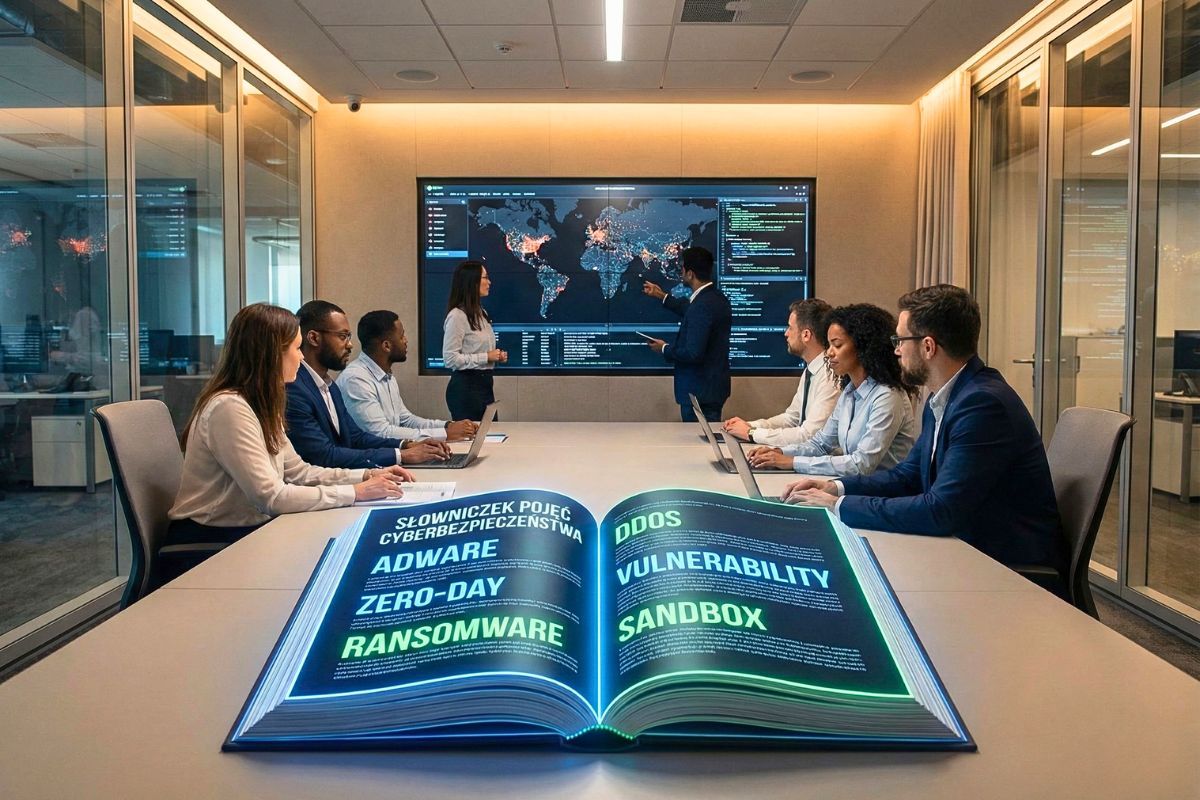 Słownik cyberbezpieczeństwa z kluczowymi pojęciami, definicjami i zagrożeniami online